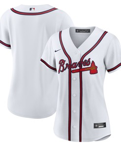 Atlanta Braves Womens Home Replica Team Jersey White Mlb - Robokeg