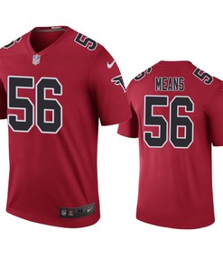 Atlanta Falcons #56 Steven Means Color Rush Legend Red Jersey - Men - Robokeg