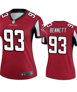 Atlanta Falcons #93 Michael Bennett Red Legend Jersey - Womens - Robokeg