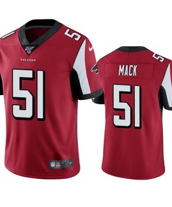 Atlanta Falcons Alex Mack Red 100th Season Vapor Limited Jersey - Robokeg