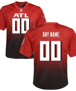 Atlanta Falcons Alternate Custom Game Jersey Red Custom Jerseys Nfl - Robokeg