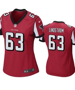Atlanta Falcons Chris Lindstrom 2019 Nfl Draft Red Game Womens Jersey - Robokeg