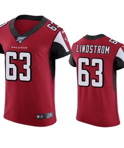 Atlanta Falcons Chris Lindstrom Red 100th Season Vapor Elite Jersey - Robokeg