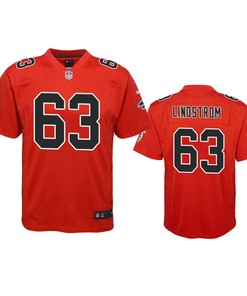 Atlanta Falcons Chris Lindstrom Red Color Rush Game Jersey - Robokeg