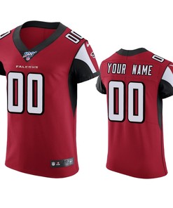 Atlanta Falcons Custom Red 100th Season Vapor Elite Jersey - Robokeg