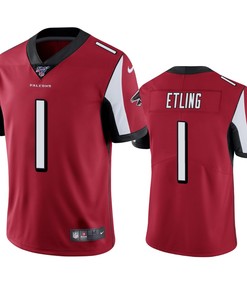Atlanta Falcons Danny Etling Red 100th Season Vapor Limited Jersey - Robokeg