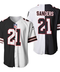 Atlanta Falcons Deion Sanders #21 Great Player Nfl American Football Mitchell Ness Retired Split 3d Designed Allover Gift For Atlanta Fans Baseball Jersey - Robokeg