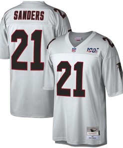 Atlanta Falcons Deion Sanders Platinum Nfl 100 Retired Player Legacy Jersey - Robokeg