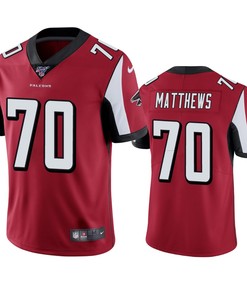 Atlanta Falcons Jake Matthews Red 100th Season Vapor Limited Jersey - Robokeg