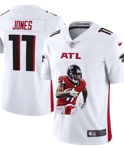 Atlanta Falcons Julio Jones #11 Nfl Portrait Brandedition White Jersey - Robokeg