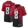 Atlanta Falcons Kyle Pitts Red 2021 Nfl Draft First Round Pick Alternate Player Game Mens Jersey Gift For Falcons Fans - Robokeg