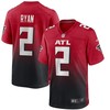 Atlanta Falcons Matt Ryan #2 Nfl 2020 Gradient Red Jersey - Robokeg