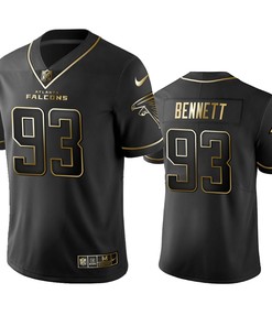 Atlanta Falcons Michael Bennett Black 2019 Vapor Limited Golden Edition Jersey - Robokeg