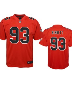 Atlanta Falcons Michael Bennett Red Color Rush Game Jersey - Robokeg