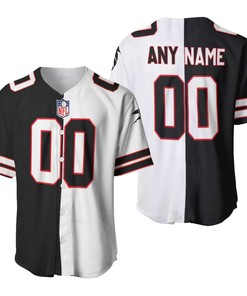 Atlanta Falcons Nfl Mitchell Ness Retired Player Split Black White 2019 3d Designed Allover Custom Gift For Atlanta Fans Baseball Jersey - Robokeg