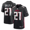 Atlanta Falcons Todd Gurley Ii #21 2020 Nfl Black Jersey Jersey - Robokeg