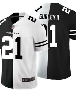 Atlanta Falcons Todd Gurley Ii #21 Nfl 2020 Black And White Jersey - Robokeg