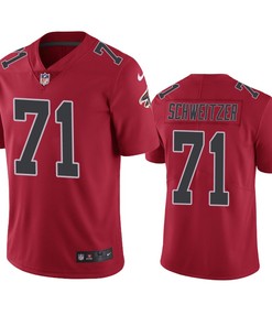 Atlanta Falcons Wes Schweitzer Red Nike Color Rush Limited Jersey - Robokeg