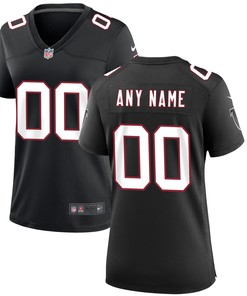 Atlanta Falcons Womens Throwback Custom Game Jersey - Black Custom Jerseys Nfl - Robokeg