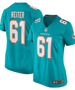 Austin Reiter Miami Dolphins Womens Game Jersey - Aqua Nfl - Robokeg