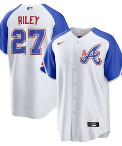 Austin Riley 27 Jersey, Atlanta Braves 2023 City Connect Men Jersey - White - Robokeg