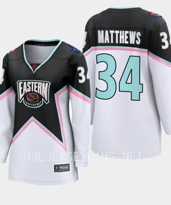 Auston Matthews 34 Toronto Maple Leafs Black 2023 All-Star Eastern Conference Jersey Women - Robokeg