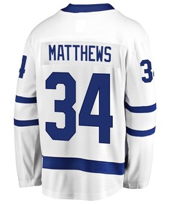 Auston Matthews 34 Toronto Maple Leafs Stanley Cup 2023 Playoffs Patch Away Breakaway Men Jersey - White - Robokeg
