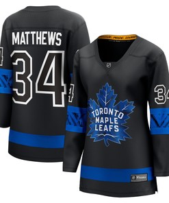 Auston Matthews Toronto Maple Leafs Fanatics Branded Womens Alternate Premier Breakaway Reversible Player Jersey - Black Nhl - Robokeg