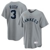Babe Ruth New York Yankees Road Cooperstown Collection Player Jersey - Gray Mlb - Robokeg