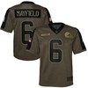 Baker Mayfield Cleveland Browns 2021 Salute To Service Game Jersey - Olive Nfl - Robokeg