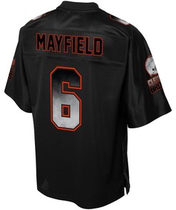Baker Mayfield Cleveland Browns Nfl Pro Line Smoke Fashion Jersey - Black - Robokeg