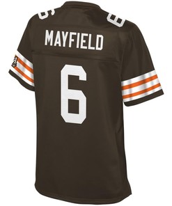 Baker Mayfield Cleveland Browns Nfl Pro Line Womens Historic Logo Player Jersey - Brown - Robokeg