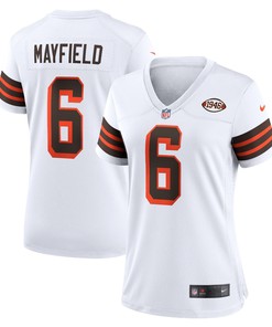 Baker Mayfield Cleveland Browns Womens 1946 Collection Alternate Game Jersey - White Nfl - Robokeg