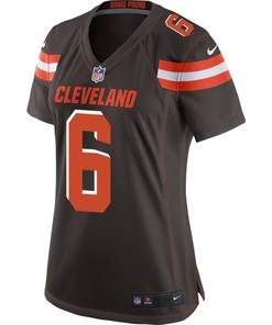 Baker Mayfield Cleveland Browns Womens 2018 Nfl Draft Pick Game Jersey - Brown - Robokeg