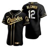 Baltimore Orioles #12 Roberto Alomar Mlb Golden Brandedition Black Jersey Gift For Orioles Fans - Robokeg