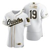 Baltimore Orioles #19 Chris Davis Mlb Golden Brandedition White Jersey Gift For Orioles Fans - Robokeg