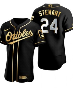Baltimore Orioles #24 Dj Stewart Mlb Golden Brandedition Black Jersey Gift For Orioles Fans - Robokeg