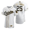 Baltimore Orioles #25 Anthony Santander Mlb Golden Brandedition White Jersey Gift For Orioles Fans - Robokeg