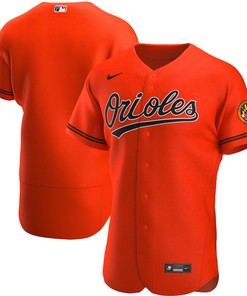 Baltimore Orioles Alternate Authentic Team Jersey Orange Mlb Ver 1 - Robokeg
