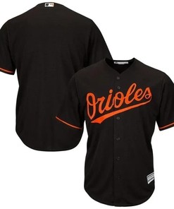 Baltimore Orioles Big And Tall Cool Base Team Jersey - Black - Robokeg