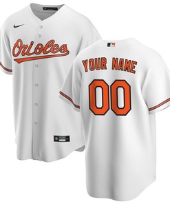 Baltimore Orioles Home Replica Custom Jersey - White Custom Jerseys Mlb - Robokeg