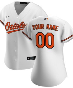 Baltimore Orioles Womens Home Replica Custom Jersey - White Custom Jerseys Mlb - Robokeg