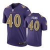 Baltimore Ravens #40 Kenny Young Nike Color Rush Purple Jersey - Robokeg