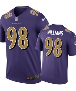 Baltimore Ravens #98 Brandon Williams Nike Color Rush Purple Jersey - Robokeg