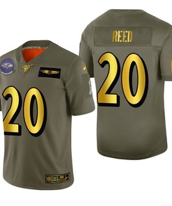 Baltimore Ravens Branded Reed 2019 Salute To Service Nfl 100 Mens Jersey Metallic - Robokeg