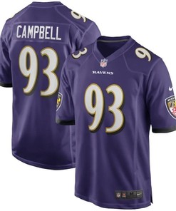 Baltimore Ravens Calais Campbell #93 2020 Nfl Purple Jersey Jersey - Robokeg