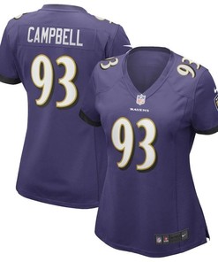 Baltimore Ravens Calais Campbell #93 Nfl 2020 Dark Indigo Womens Jersey - Robokeg