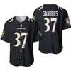 Baltimore Ravens Deion Sanders #37 Great Player Nfl American Football Game Jersey Black 2019 3d Designed Allover Gift For Ravens Fans Baseball Jersey - Robokeg