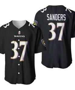 Baltimore Ravens Deion Sanders #37 Great Player Nfl American Football Game Jersey Black 2019 3d Designed Allover Gift For Ravens Fans Baseball Jersey - Robokeg