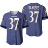 Baltimore Ravens Deion Sanders #37 Nfl American Football Team Logo Purple 2019 3d Designed Allover Gift For Ravens Fans Baseball Jersey - Robokeg
